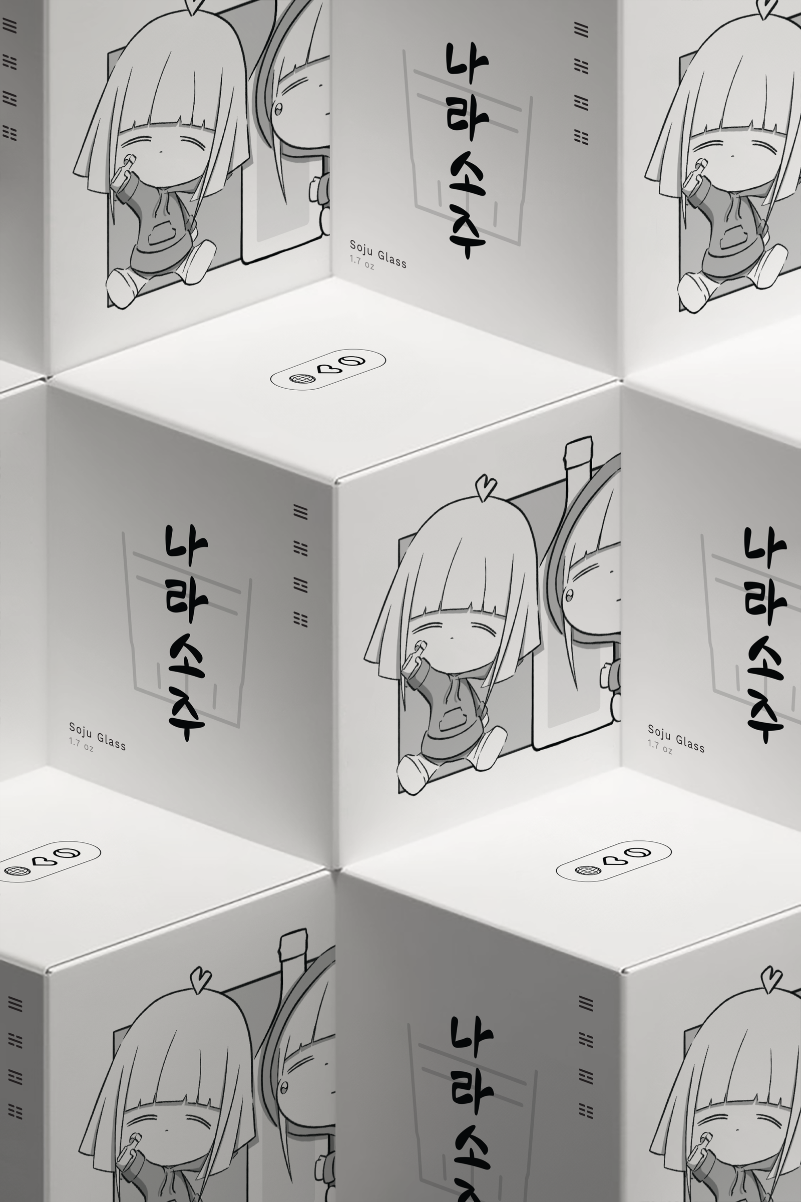 Nara soju glass packaging