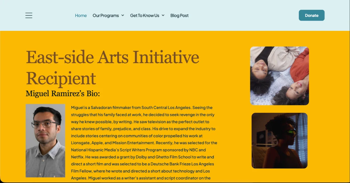 The old Pulse Arts site