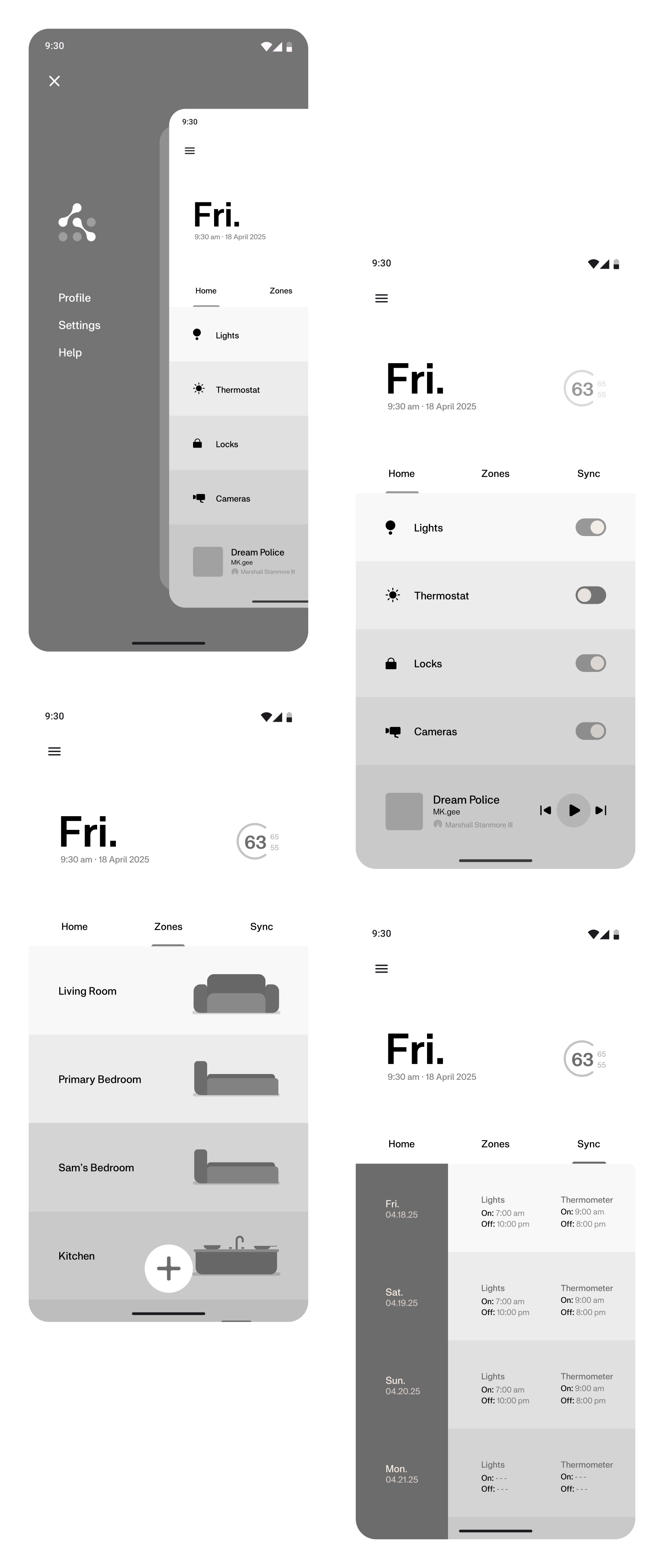 Nuro wireframes
